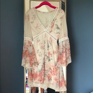 Sheer feminine floral dress from Nordstrom